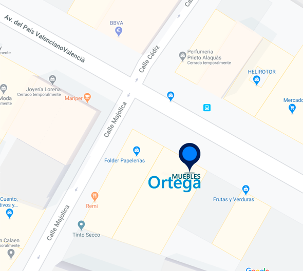Muebles Ortega en Google Maps